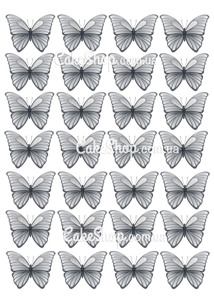 Вафельная картинка Бабочки 6 - фото