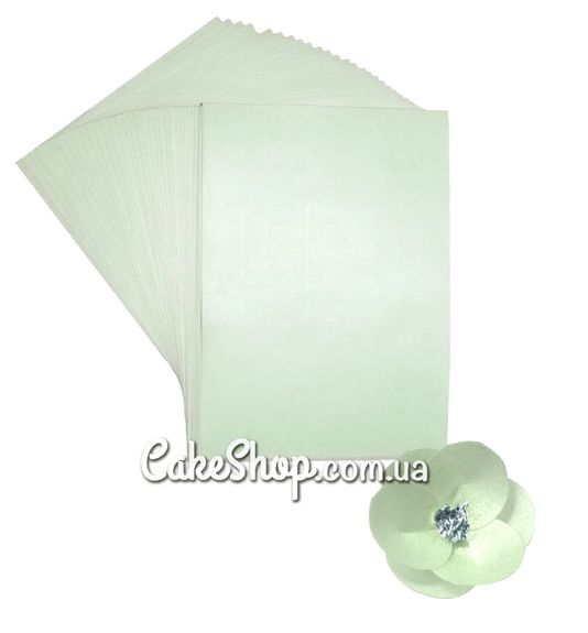 ⋗ Вафельний папір для квітів Зелений, 1 лист купити в Україні ➛ CakeShop.com.ua, фото