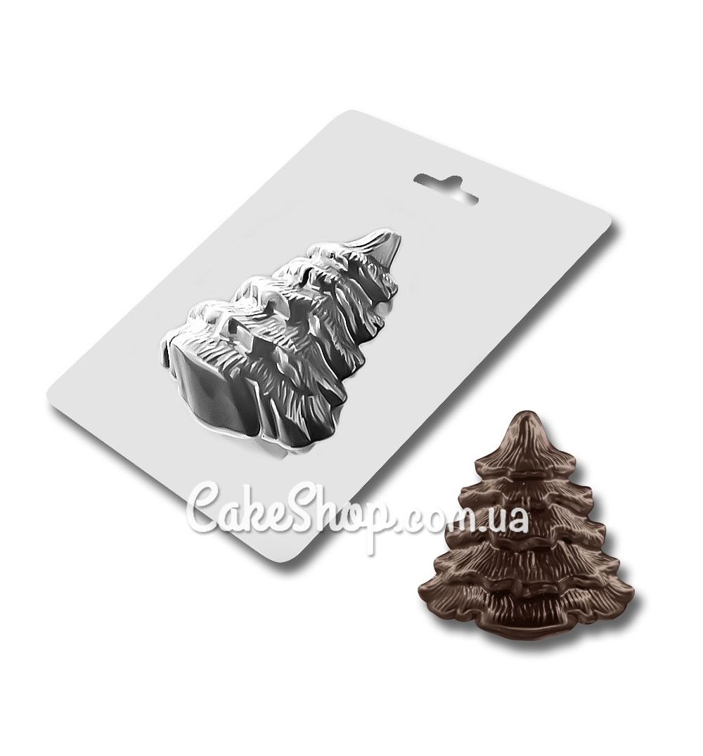 ⋗ Пластиковая форма для шоколада Елка купить в Украине ➛ CakeShop.com.ua, фото