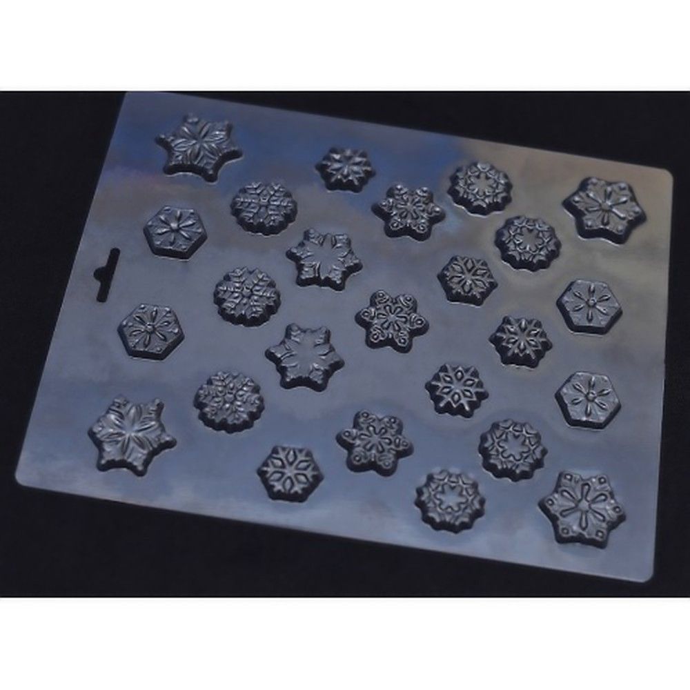 ⋗ Пластиковая форма для шоколада Снежинки купить в Украине ➛ CakeShop.com.ua, фото