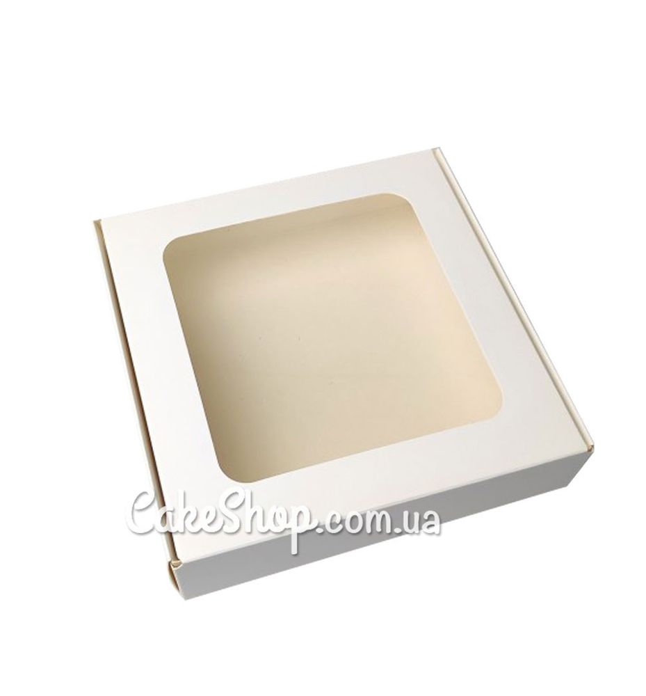 Коробка для пряників Біла, 15х15х3,5 см - фото