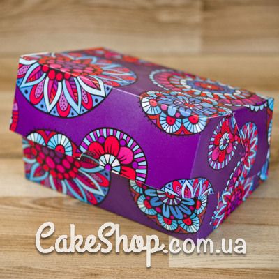 ⋗ Коробка-контейнер для десертів Квіти, 18х12х8 см купити в Україні ➛ CakeShop.com.ua, фото