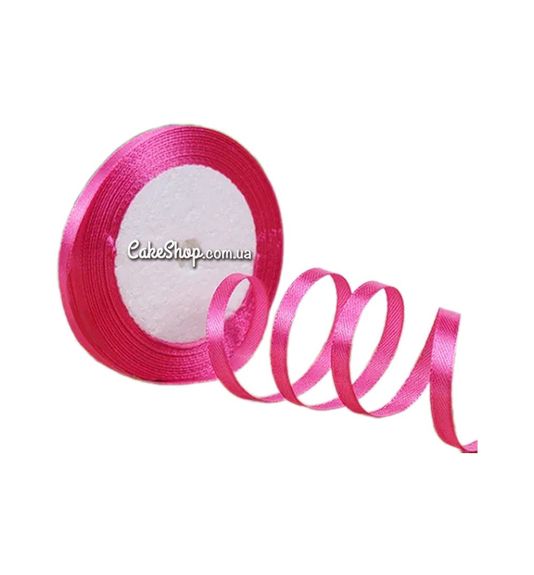 ⋗ Лента атласная Розовая неон 6 мм купить в Украине ➛ CakeShop.com.ua, фото