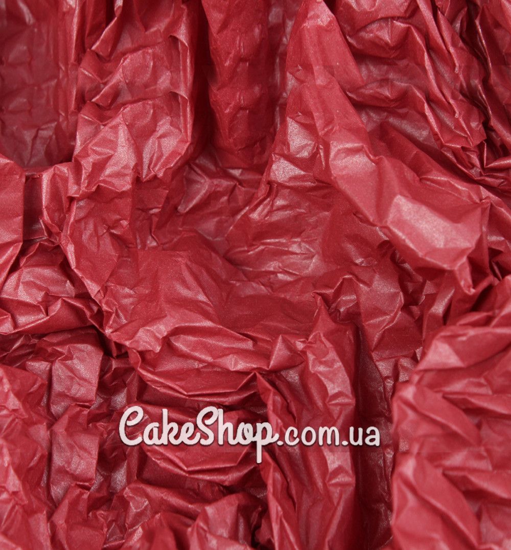 ⋗ Бумага тишью Пастель с перламутром бордовый, 5 листов купить в Украине ➛ CakeShop.com.ua, фото