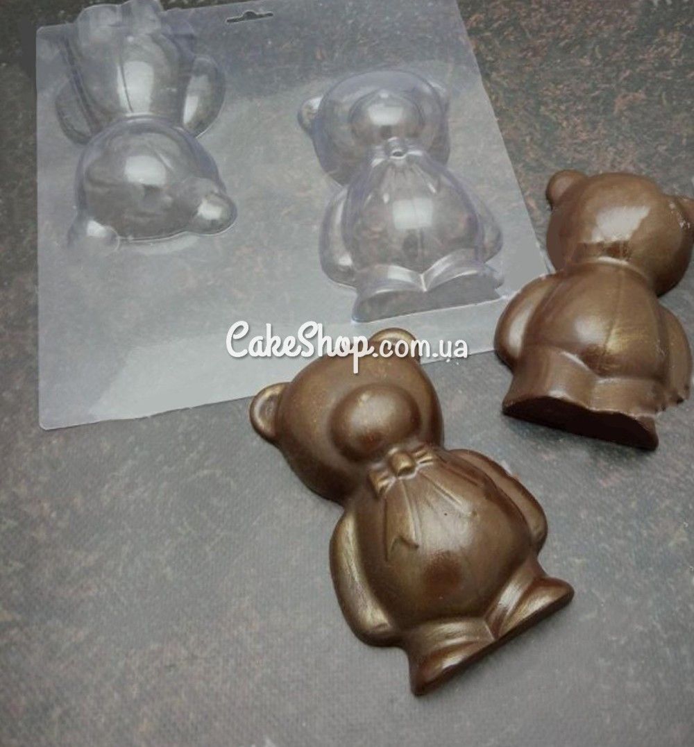 ⋗ Пластиковая форма для шоколада Медведь 3D купить в Украине ➛ CakeShop.com.ua, фото