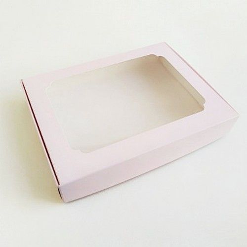 Коробка для пряників з вікном Рожева, 15х20х3 см - фото
