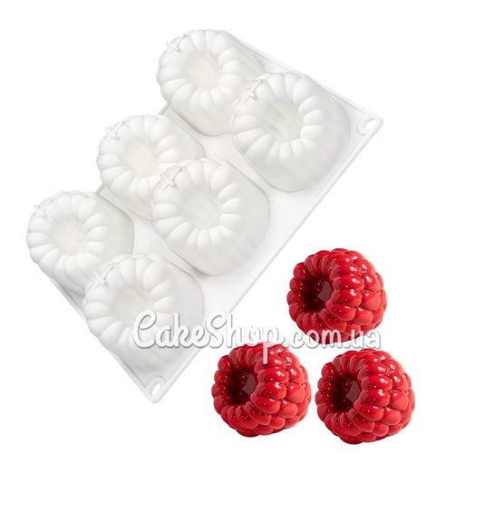 ⋗ Силіконова форма для євродесертів Малина, 6 шт купити в Україні ➛ CakeShop.com.ua, фото