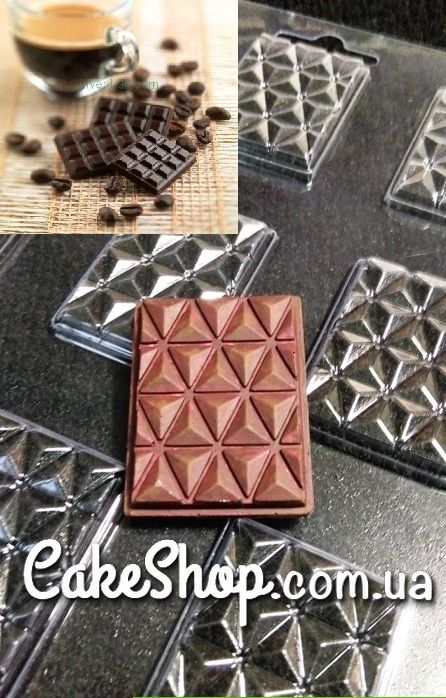 ⋗ Пластиковая форма для шоколада Мини-плитка 4 купить в Украине ➛ CakeShop.com.ua, фото