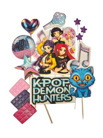 ⋗ Сахарные фигурки Хантерс/KPop Demon Hunters ТМ Ириска купить в Украине ➛ CakeShop.com.ua, фото