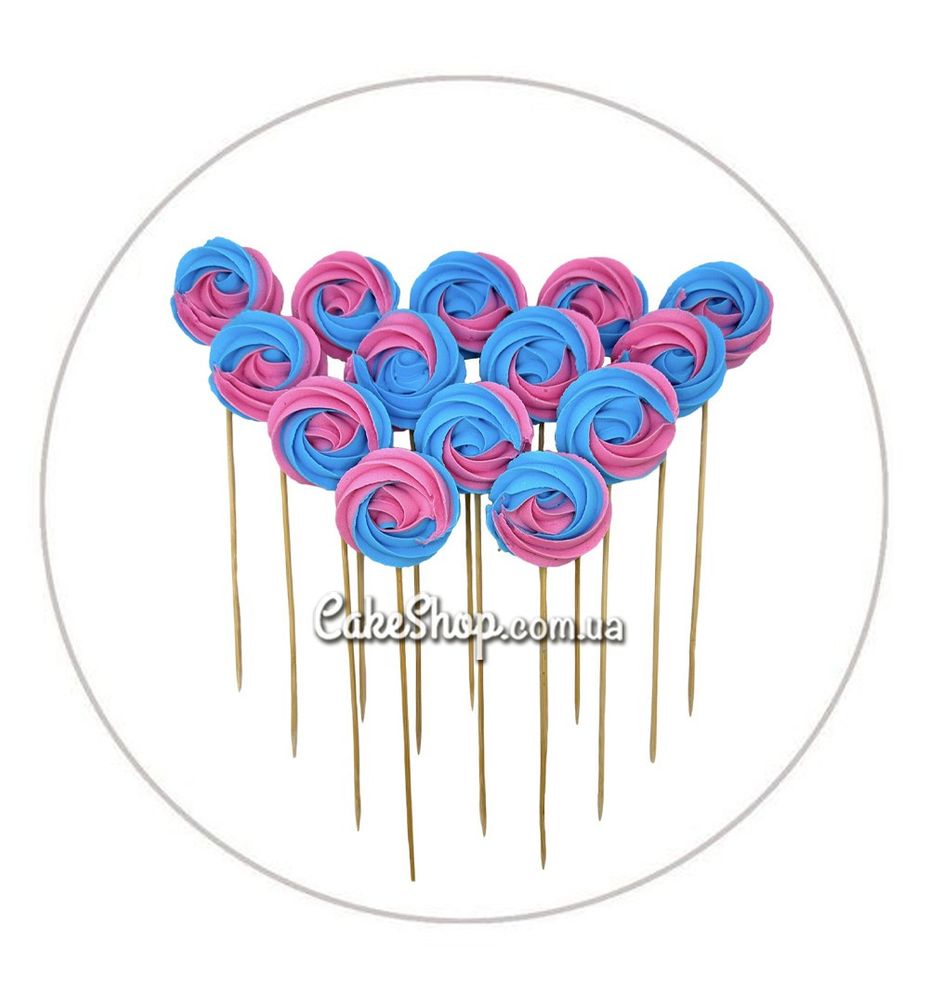 Цукрові фігурки Безе Преміум блакитно-рожеві ТМ Сладо - фото