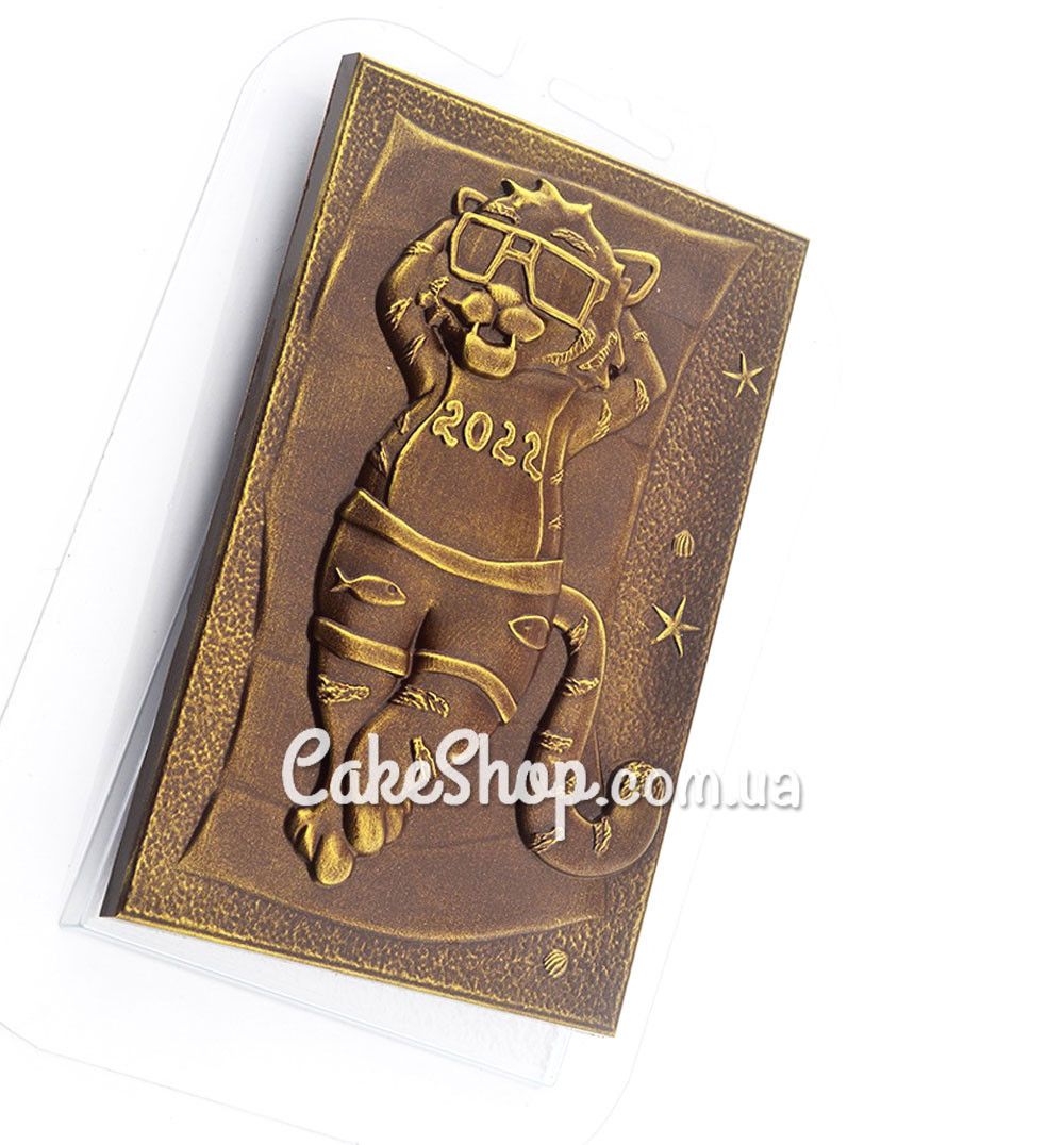 ⋗ Пластикова форма для шоколаду плитка Тигр на пляжі купити в Україні ➛ CakeShop.com.ua, фото