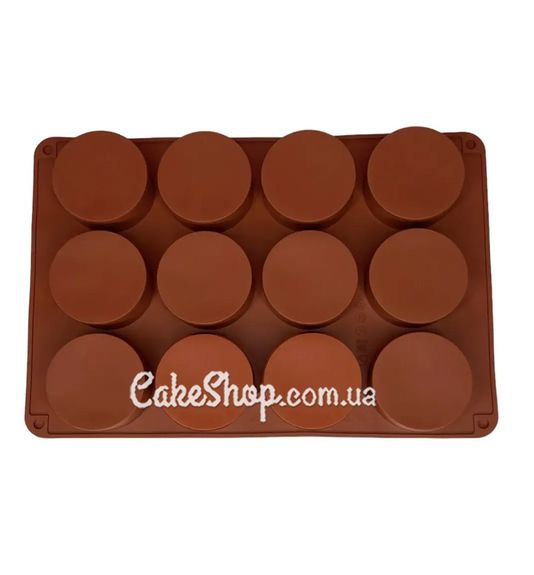 ⋗ Силіконова форма для євродесертів Коло, 12 шт купити в Україні ➛ CakeShop.com.ua, фото