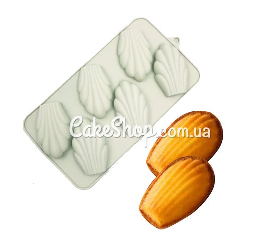 ⋗ Силиконовая форма для печенья Мадлен, 6 шт купить в Украине ➛ CakeShop.com.ua, фото