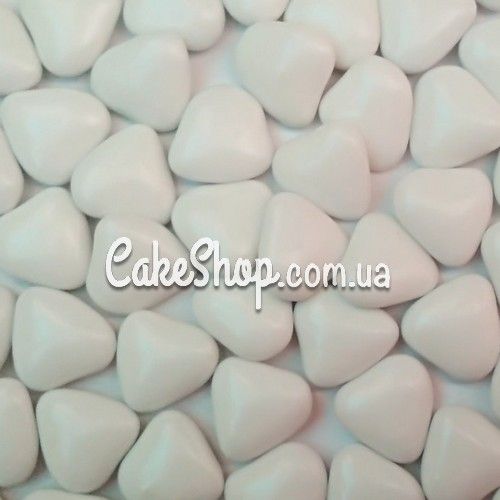 Декор шоколадний Серця білі, 50 г - фото
