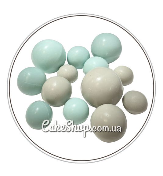 ⋗ Сфера шоколадная ДомК Серая-голубая купить в Украине ➛ CakeShop.com.ua, фото