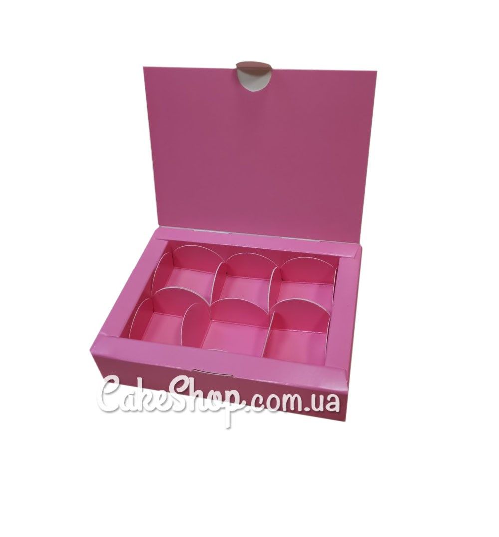 ⋗ Коробка на 6 конфет без окна Розовая, 11х14,5х3 купить в Украине ➛ CakeShop.com.ua, фото