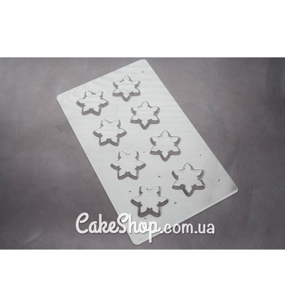 ⋗ Пластиковая форма для шоколада Снежинки 3 купить в Украине ➛ CakeShop.com.ua, фото