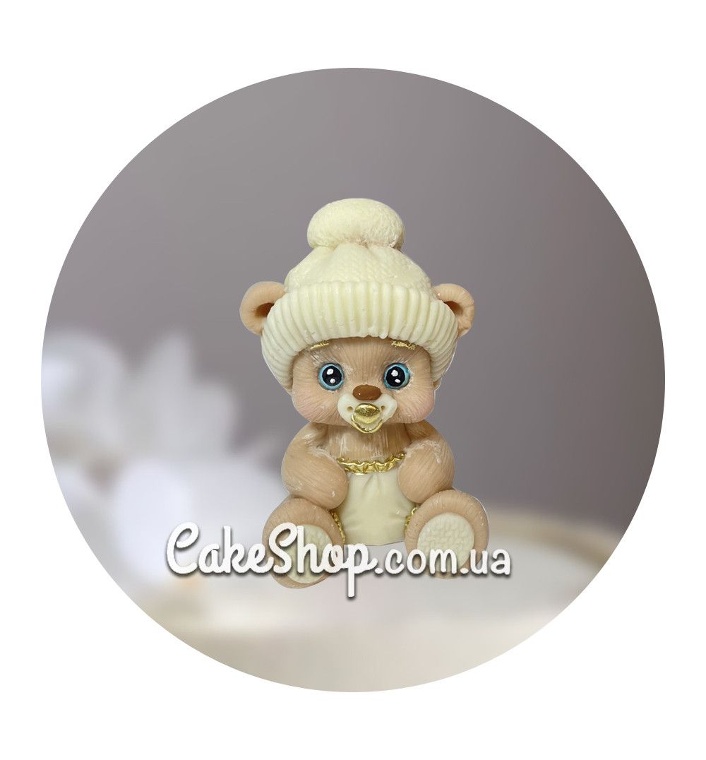 ⋗ Шоколадная фигурка Мишка Малыш Беж-белый ТМ ДимК купить в Украине ➛ CakeShop.com.ua, фото