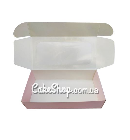 ⋗ Коробка на 12 макаронс з прозорим вікном Пудра , 20х10х5 см купити в Україні ➛ CakeShop.com.ua, фото