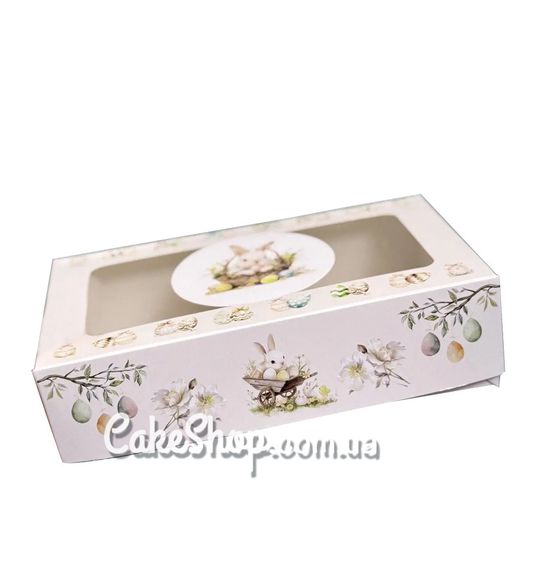 ⋗ Коробка для эклеров, зефира с окном Пасхальная бежевая, 20х11,5х5 см купить в Украине ➛ CakeShop.com.ua, фото