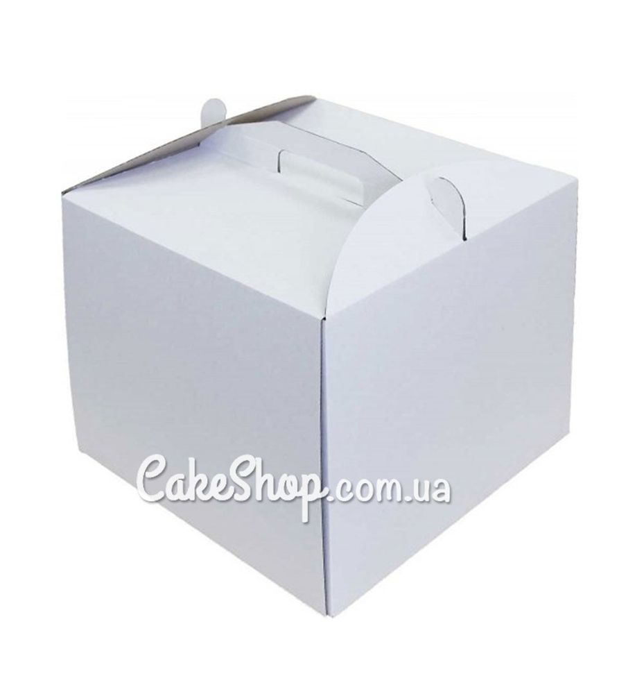 Коробка для торта Біла, 30х30х25 см - фото