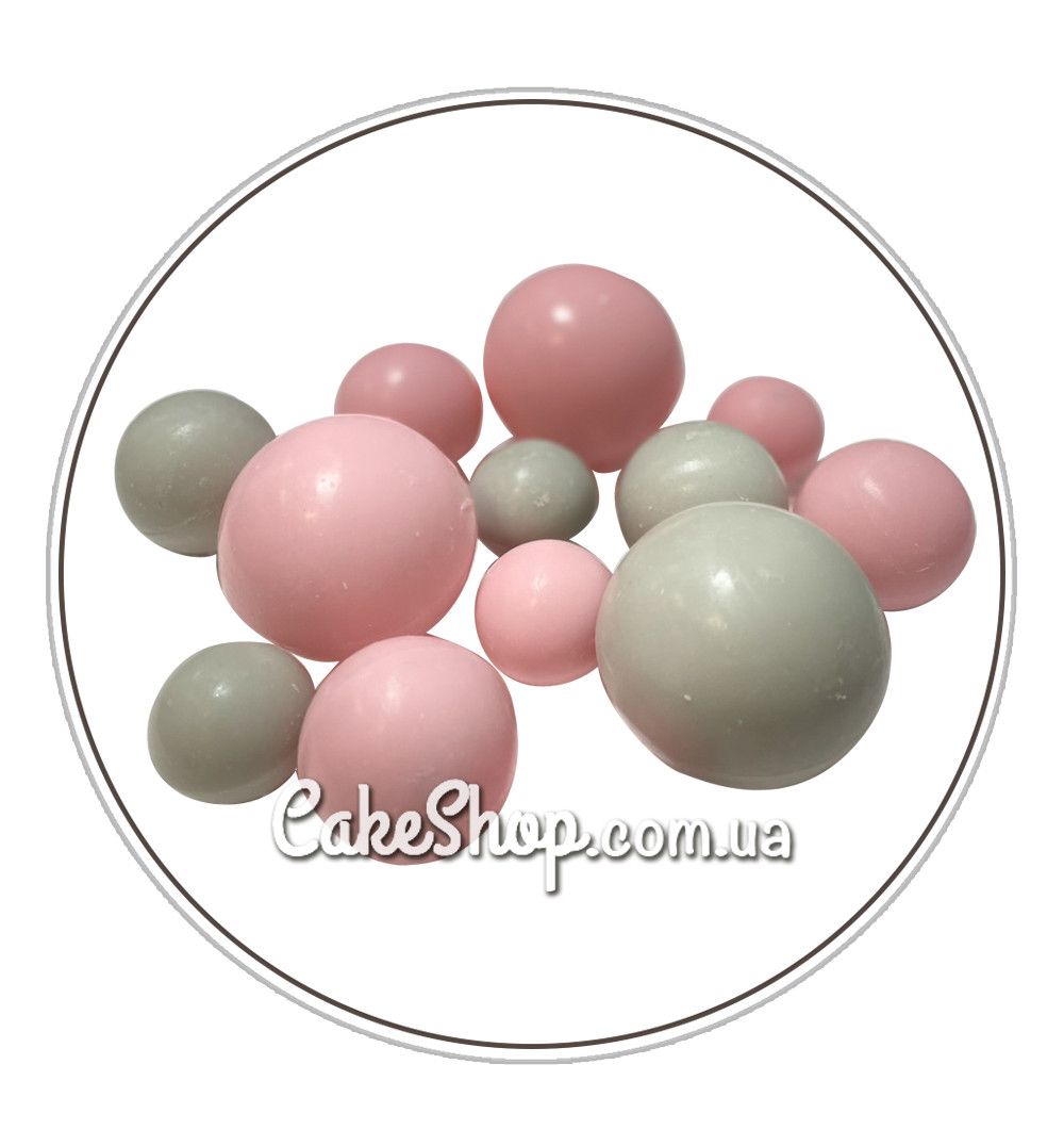 ⋗ Сфера шоколадна ДімК Сіра-рожева1 купити в Україні ➛ CakeShop.com.ua, фото