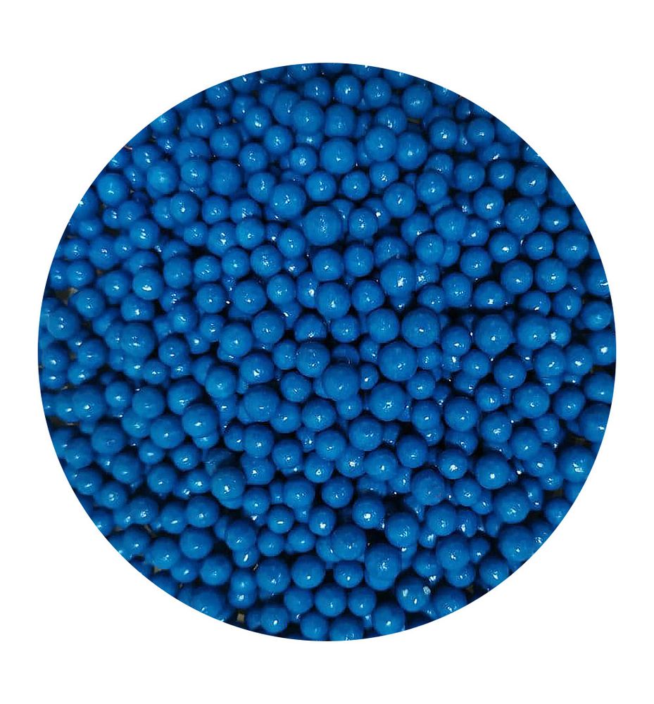 Посипка Кульки глянцеві Сині 5 мм, 50 г - фото