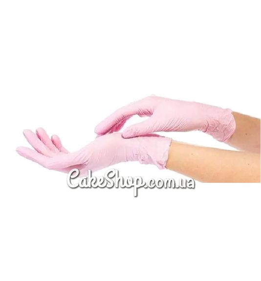 ⋗ Перчатки нитриловые розовые М, 100 шт купить в Украине ➛ CakeShop.com.ua, фото