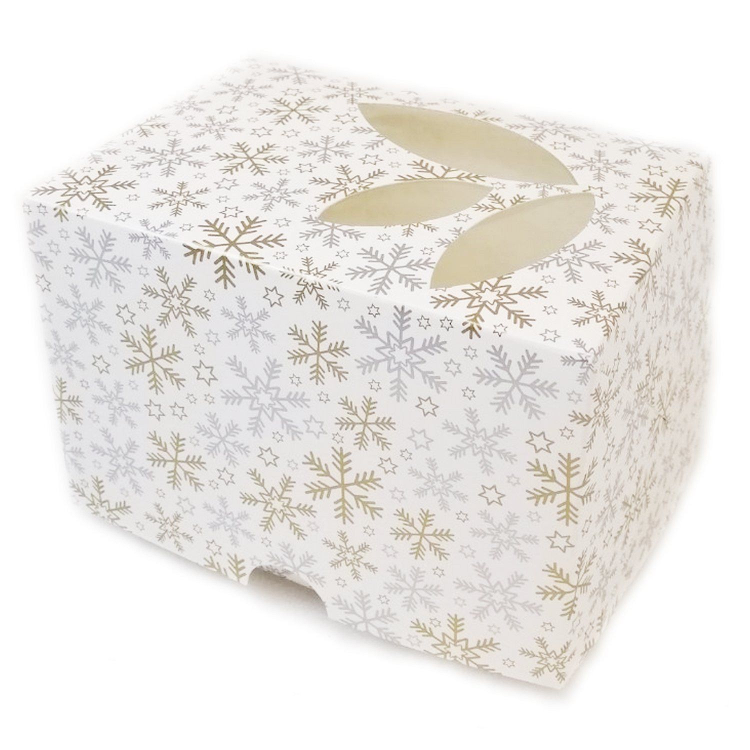⋗ Коробка для десертов Три лепестка Зима, 12х8,5х9 см купить в Украине ➛ CakeShop.com.ua, фото