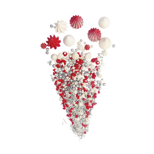 ⋗ Цукровий набір прикрас конусний Сніжне сяйво ТМ Сладо купити в Україні ➛ CakeShop.com.ua, фото