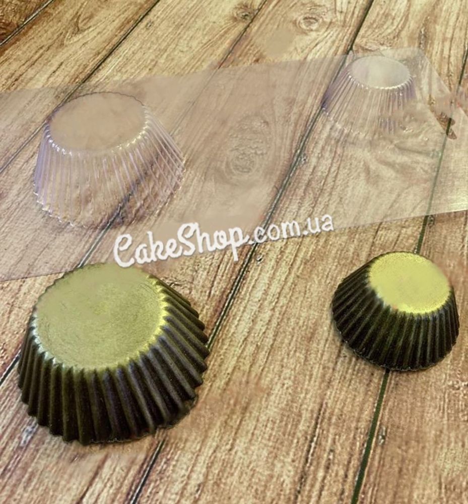 Пластиковая форма для шоколада Тарталетки № 2 (ребристые) - фото
