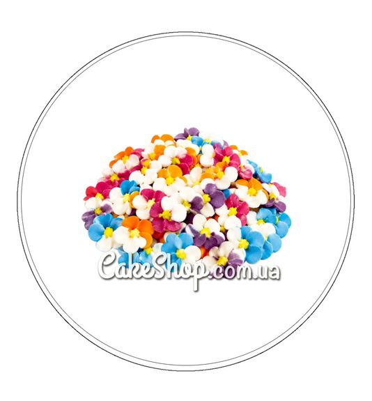 ⋗ Сахарные цветы Фиалки микс (36 штук) купить в Украине ➛ CakeShop.com.ua, фото