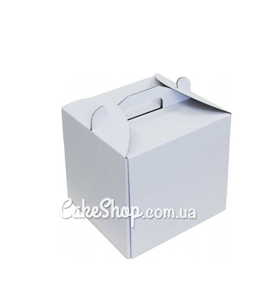 Коробка для торта   Белая, 25х25х20 см - фото