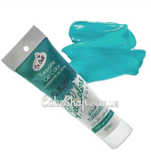 ⋗ Гелевий краситель Dr. Gusto бірюзовий (Turquoise), 100 г УЦІНКА купить в Украине ➛ CakeShop.com.ua, фото