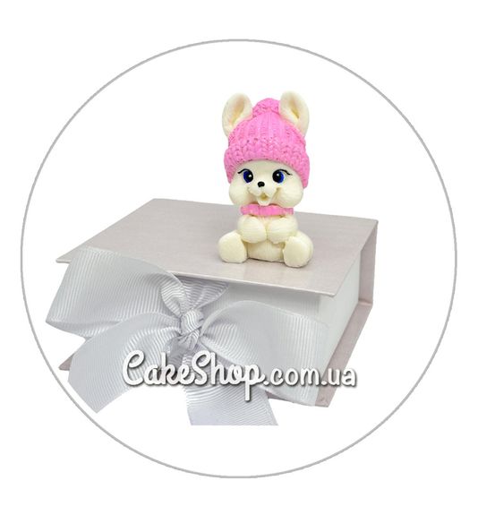 ⋗ Шоколадная фигурка Зайка в розовой шапочке с ушками ТМ Сладо купить в Украине ➛ CakeShop.com.ua, фото