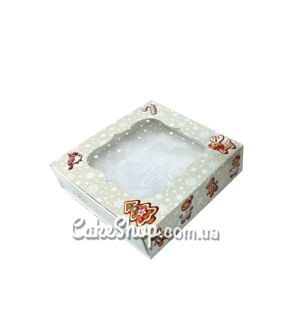 ⋗ Коробка с фигурным окном 12х12х3 см Пряник купить в Украине ➛ CakeShop.com.ua, фото