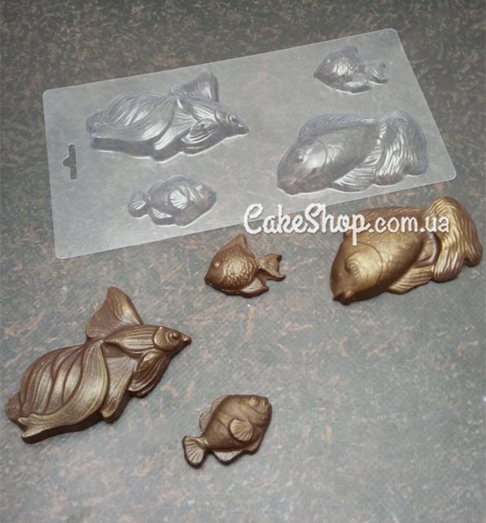 ⋗ Пластиковая форма для шоколада Рыбки 2 купить в Украине ➛ CakeShop.com.ua, фото