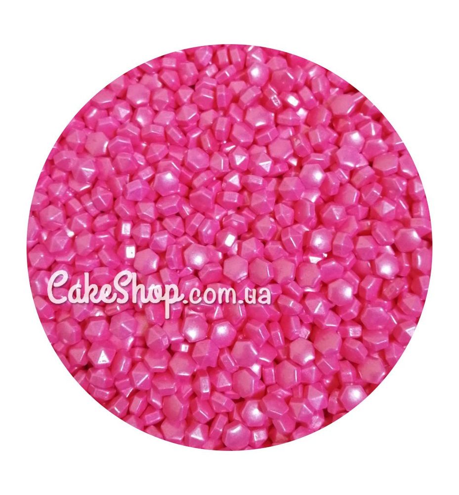 Посыпка сахарная Shef Бриллиант розовый - фото
