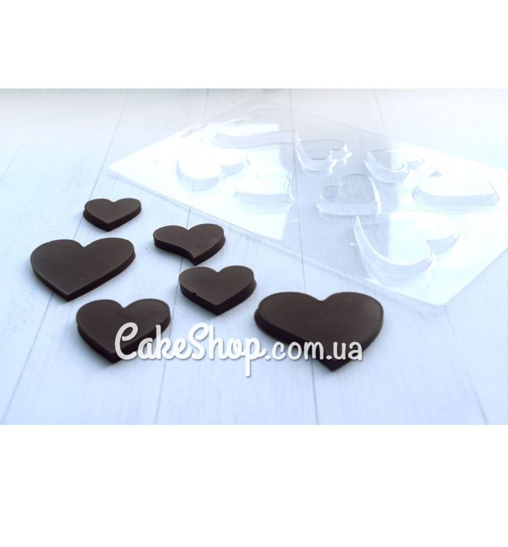 ⋗ Пластиковая форма для шоколада Сердце 2 купить в Украине ➛ CakeShop.com.ua, фото