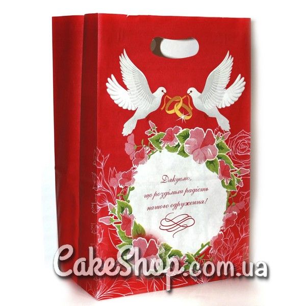 ⋗ Пакет весільний для короваю Голуби купити в Україні ➛ CakeShop.com.ua, фото