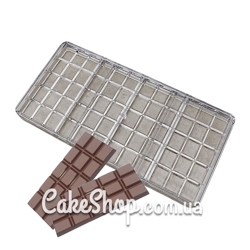 ⋗ Поликарбонатная форма для шоколада Шоколадная плитка большая купить в Украине ➛ CakeShop.com.ua, фото