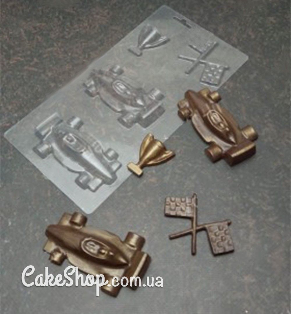 ⋗ Пластиковая форма для шоколада Гоночный автомобиль купить в Украине ➛ CakeShop.com.ua, фото