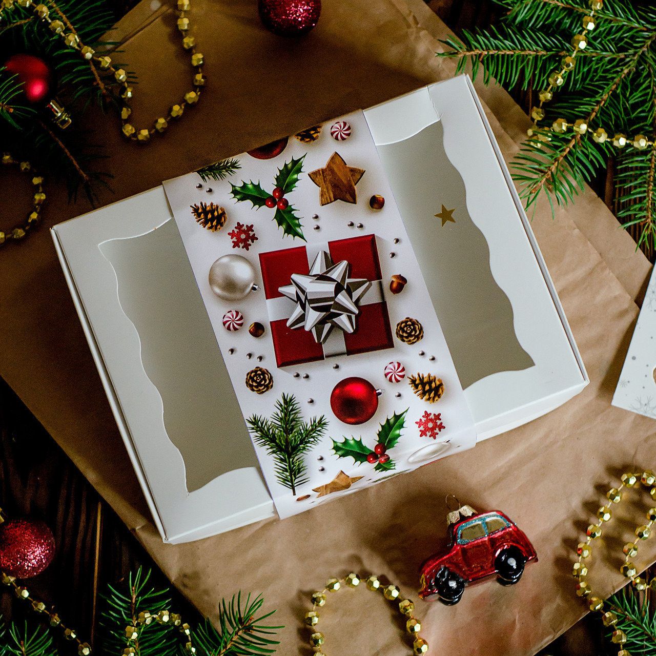 ⋗ Обечайка новогодняя Подарок 5шт купить в Украине ➛ CakeShop.com.ua, фото