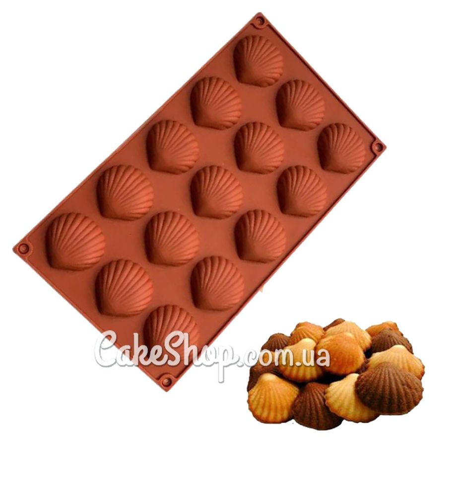 Силіконова форма Мушлі, 15 шт - фото