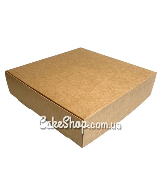 ⋗ Коробка для макаронс, еклерів, зефіру 20х20х5 см, Крафт купити в Україні ➛ CakeShop.com.ua, фото