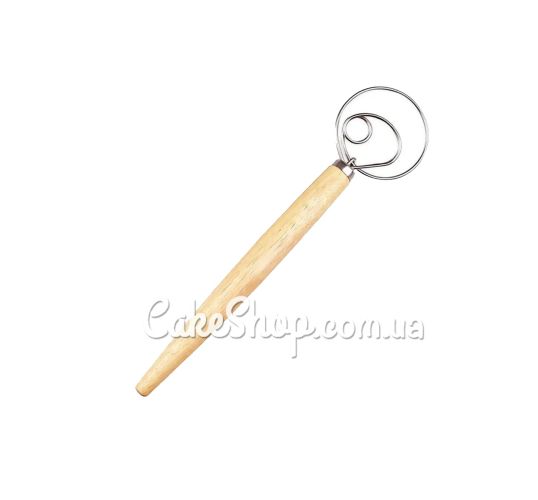 ⋗ Вінчик нержавіючий для замісу тіста Датський купити в Україні ➛ CakeShop.com.ua, фото