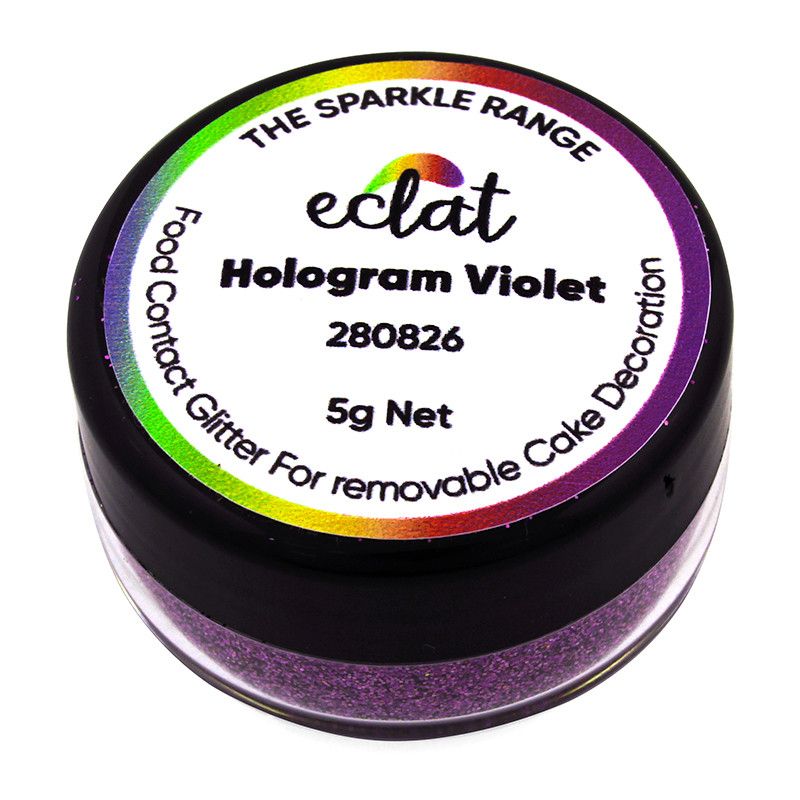 ⋗ Блискітки Eclat Hologram Violet, 5 г купити в Україні ➛ CakeShop.com.ua, фото