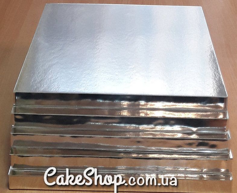 Подложка под торт усиленная 30х30 Серебро - фото