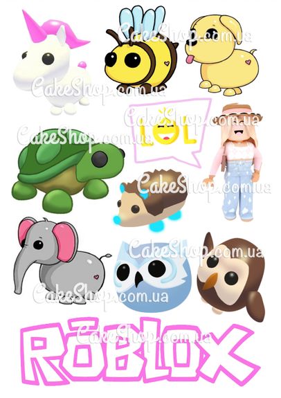 ⋗ Вафельная картинка  Роблакс Адопт Ми купить в Украине ➛ CakeShop.com.ua, фото