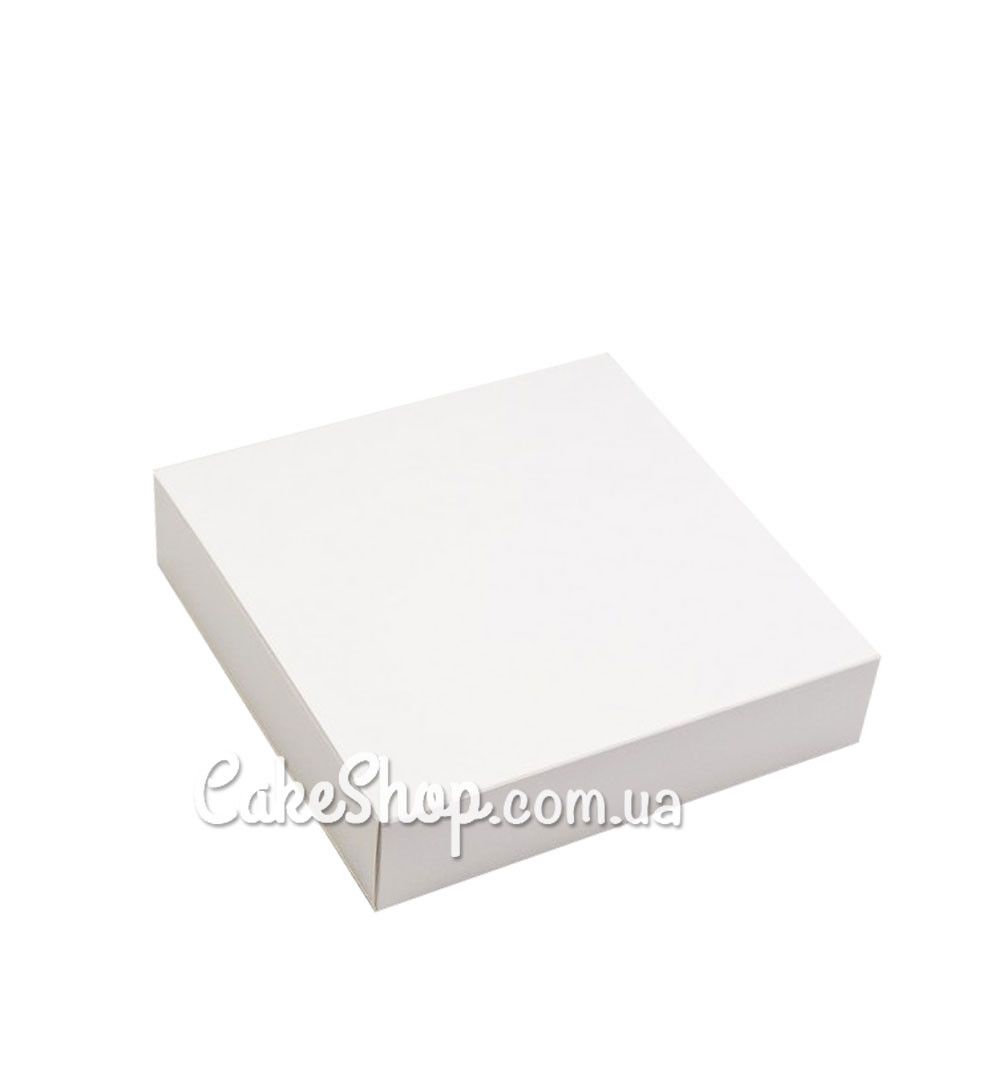 ⋗ Коробка на 9 конфет с крышкой Белая, 14,5х14,5х2,9 см купить в Украине ➛ CakeShop.com.ua, фото